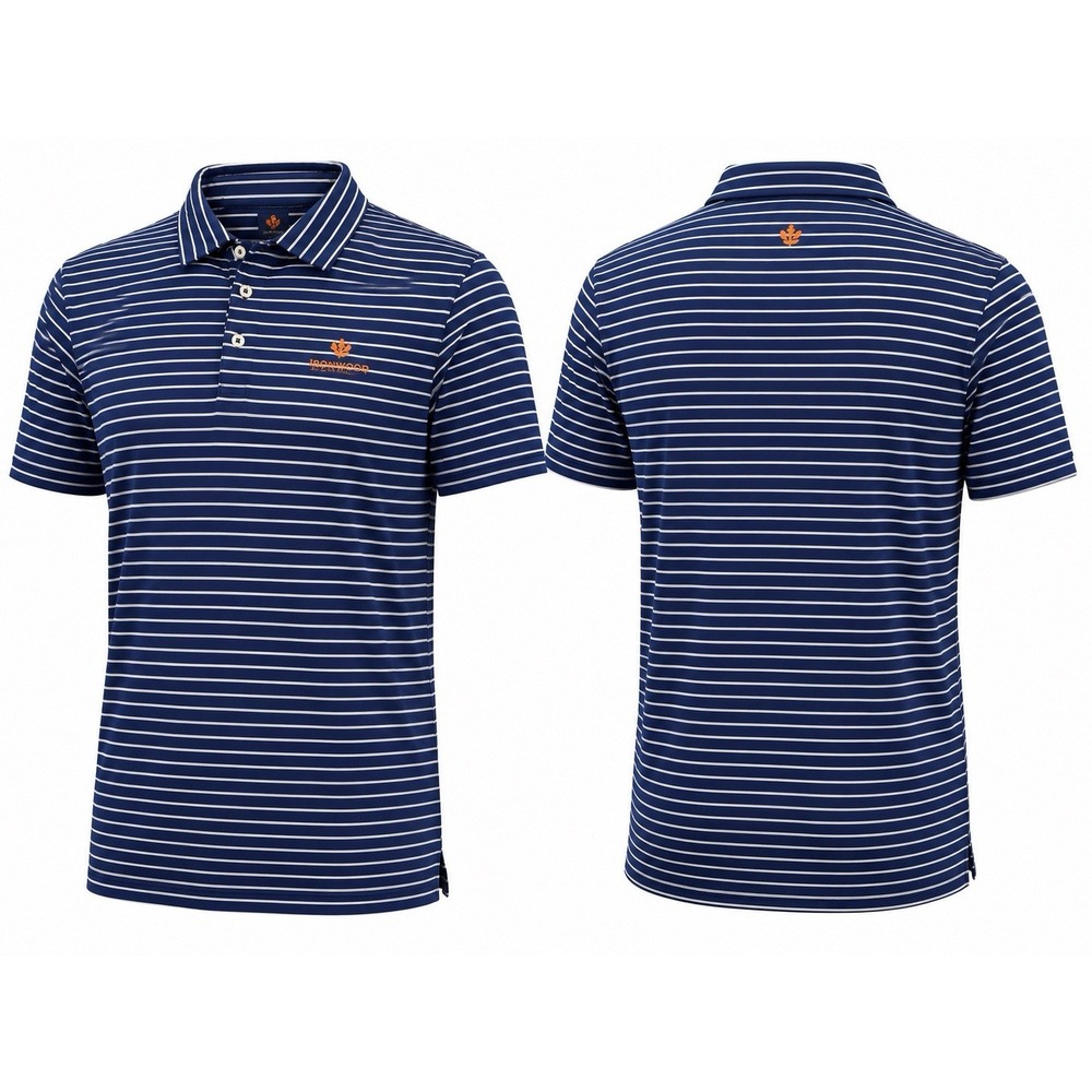 Donald Ross Sport GOLF SHIRT Men's XL Short Sleeve Performance Polo  Blue STRIPE